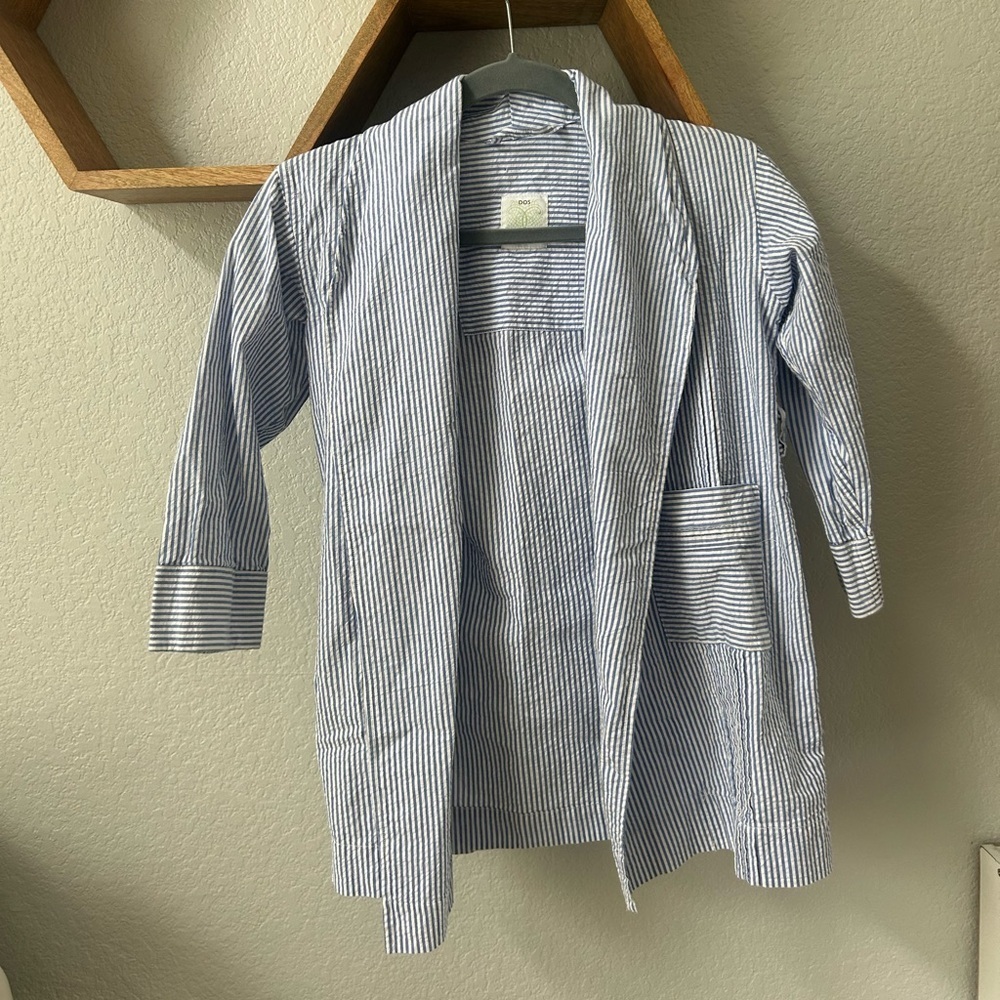 Dos Carolinas Women’s Seersucker Blazer Top